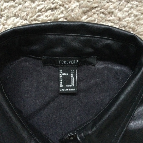 Faux Leather Button Down Dress - Picture 5 of 16